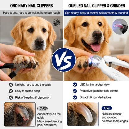 LED light on the nail grinder