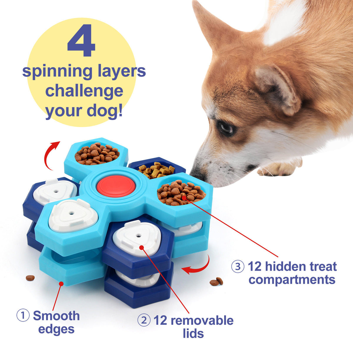 Puzzle feeder layers
