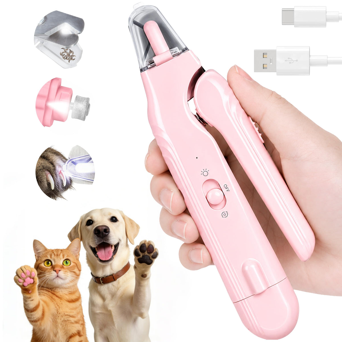 Gentle Nail Grinder in pink