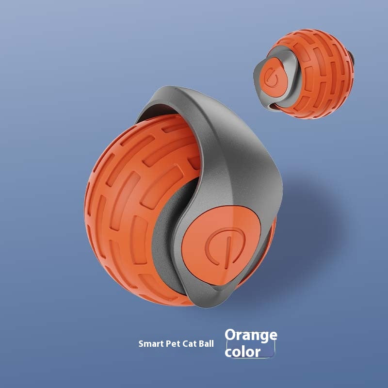 Roll-About Cat Ball in orange