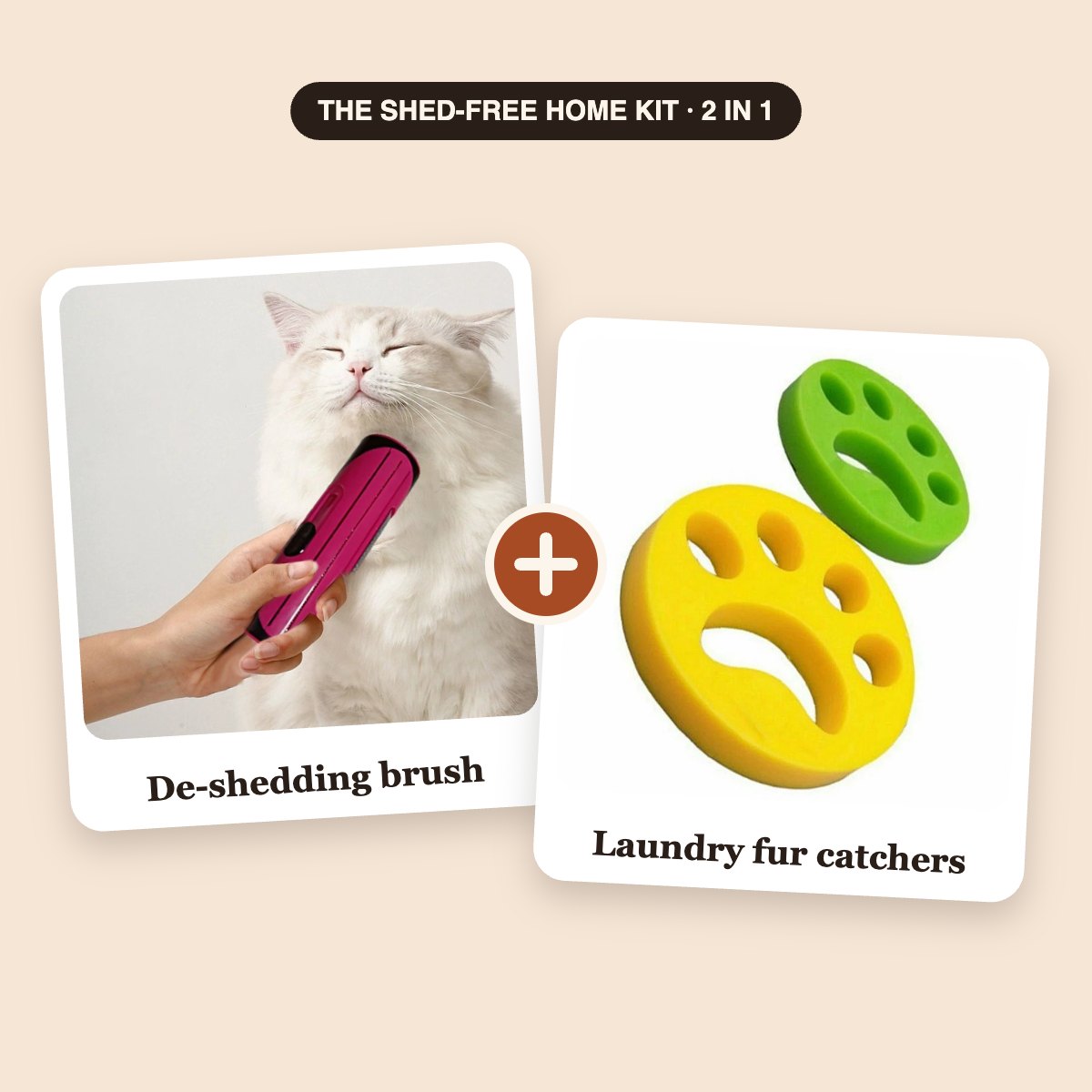 The Shed-Free Home Kit: de-shedding brush plus laundry fur catchers